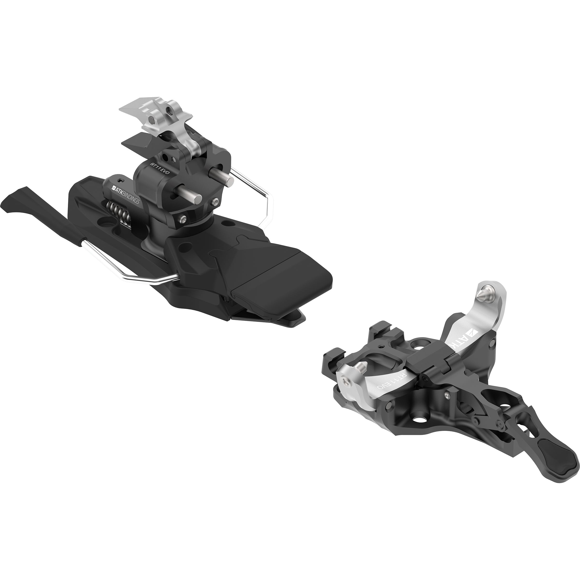 ATK Bindings RT 11 Evo Fixations de randonnée unisexes, noires, 102 mm