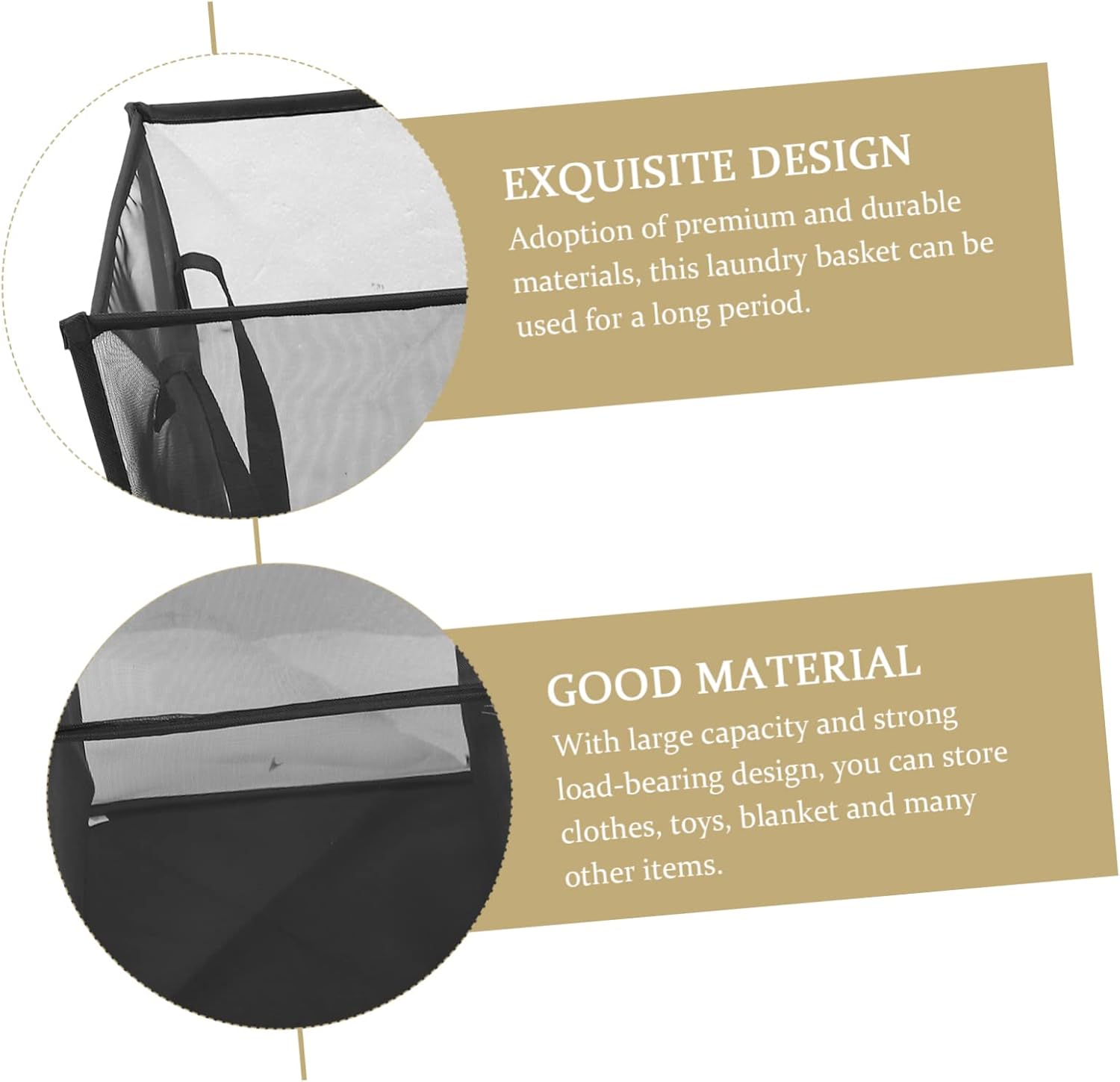 Foldable Laundry Hamper Basket with Handles Portable Collapsible Mesh Laundry Net for Bedroom Bathroom Travel and Spaces Smooth Surface Versatile Storage Organizer