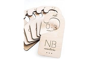 White Loft Birch Baby Closet 7 Size Dividers Set