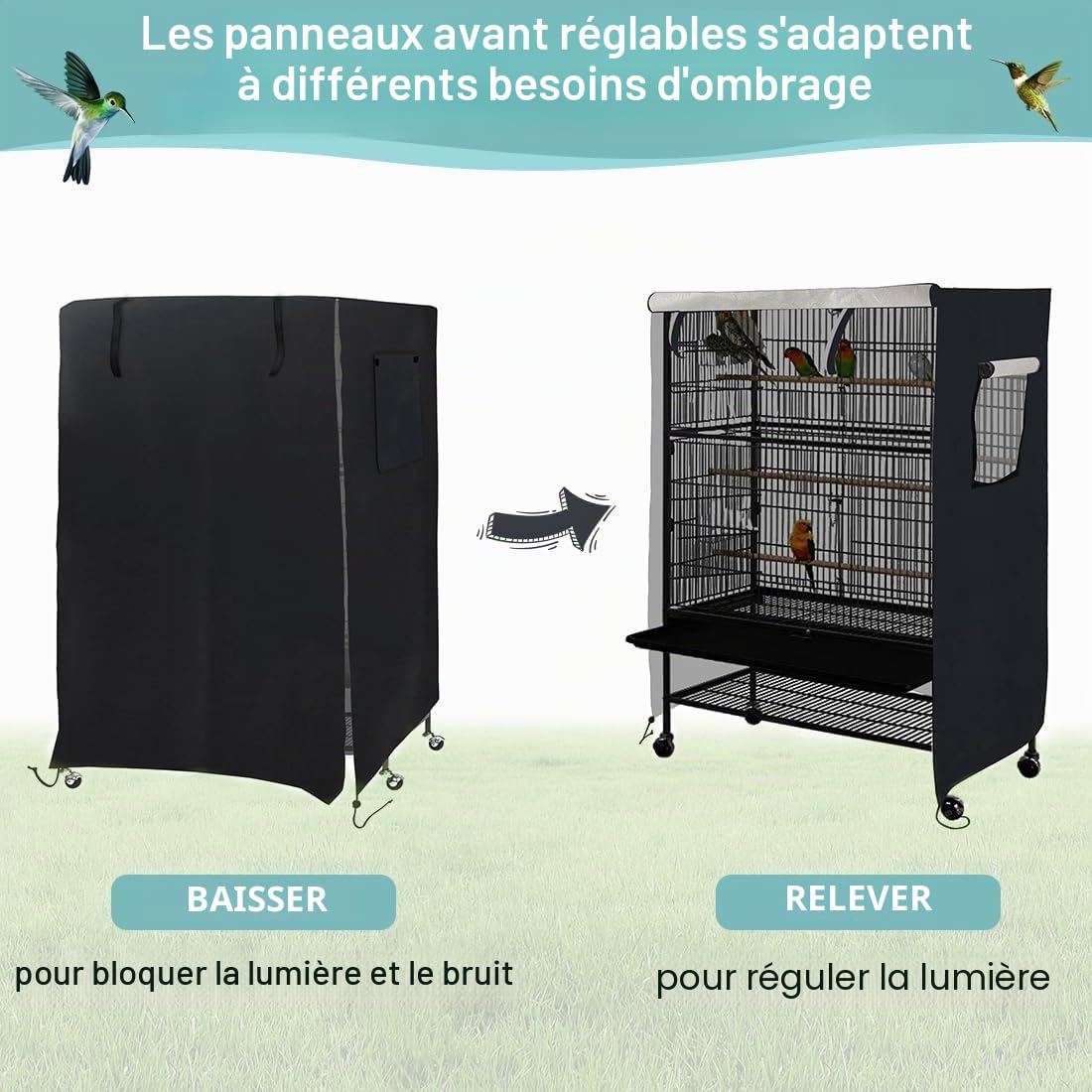 Couverture Pour Cage À Oiseaux, Grande Housse Extérieure Et Intérieure, Filet Résistant À La Lumière Pour Perroquets Multifonctionnelle