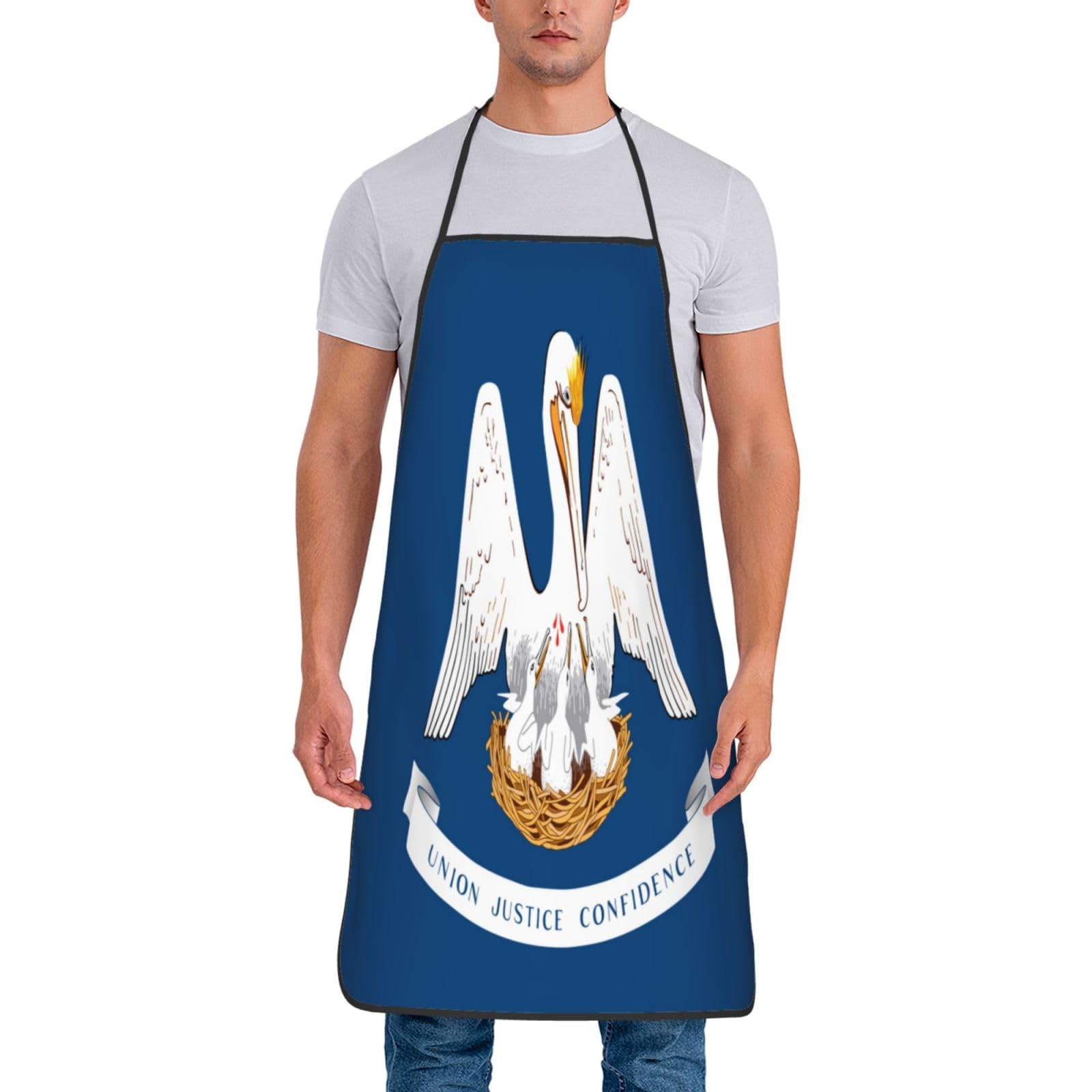 Tablier de cuisine unisexe avec drapeau et carte du Maine, doux et confortable pour homme et femme