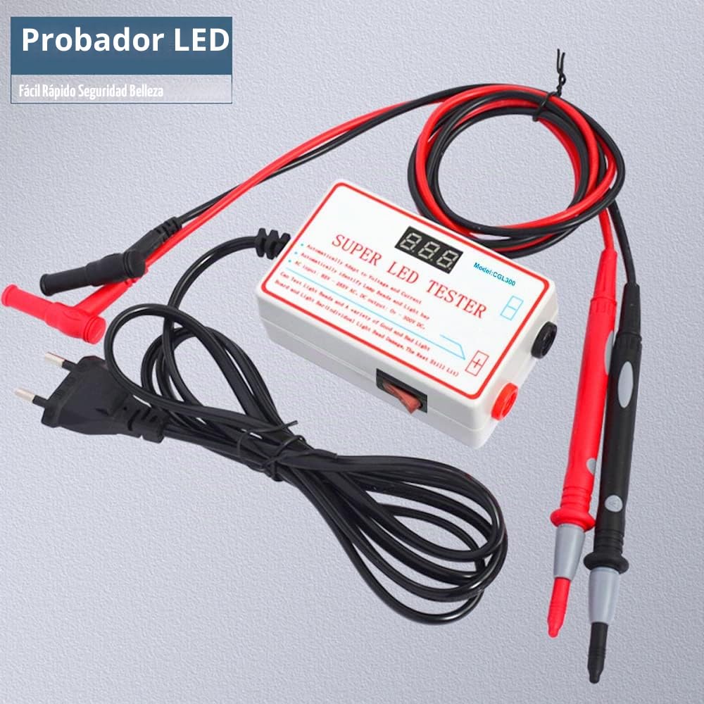 Weytoll Probador de Retroiluminación de TV LED, 0-300V Herramienta de Prueba de Perlas LED de Tira Detección Automática de Voltaje y Corriente de Salida