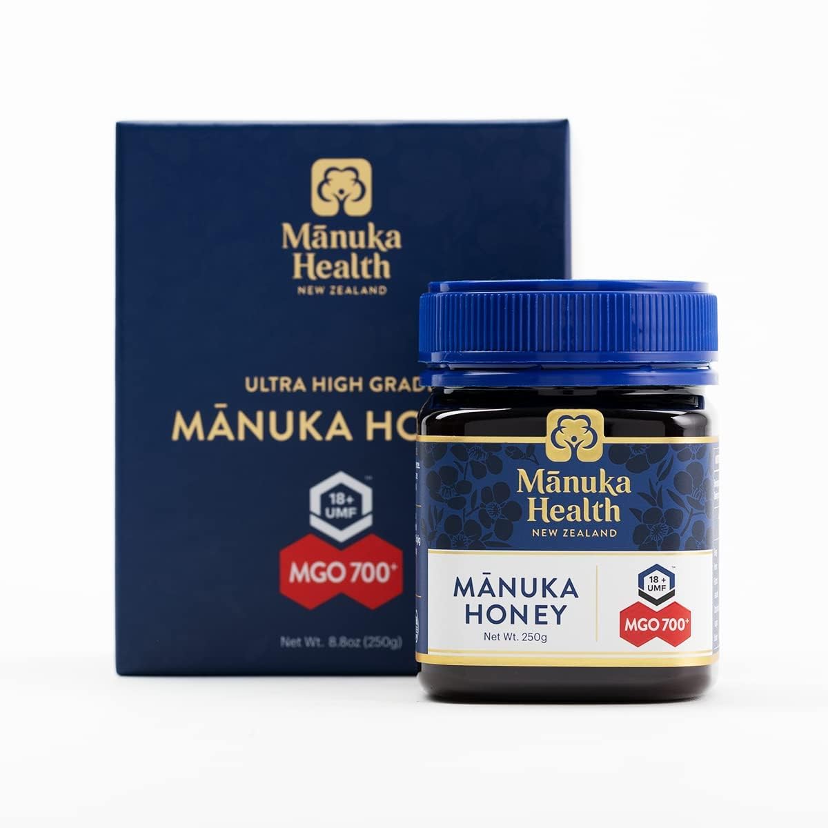 Manuka Health UMF 18MGO 700 Ultra High-Grade Manuka Honey 250g8.8oz، Superfood، Authentic Raw Honey من نيوزيلندا