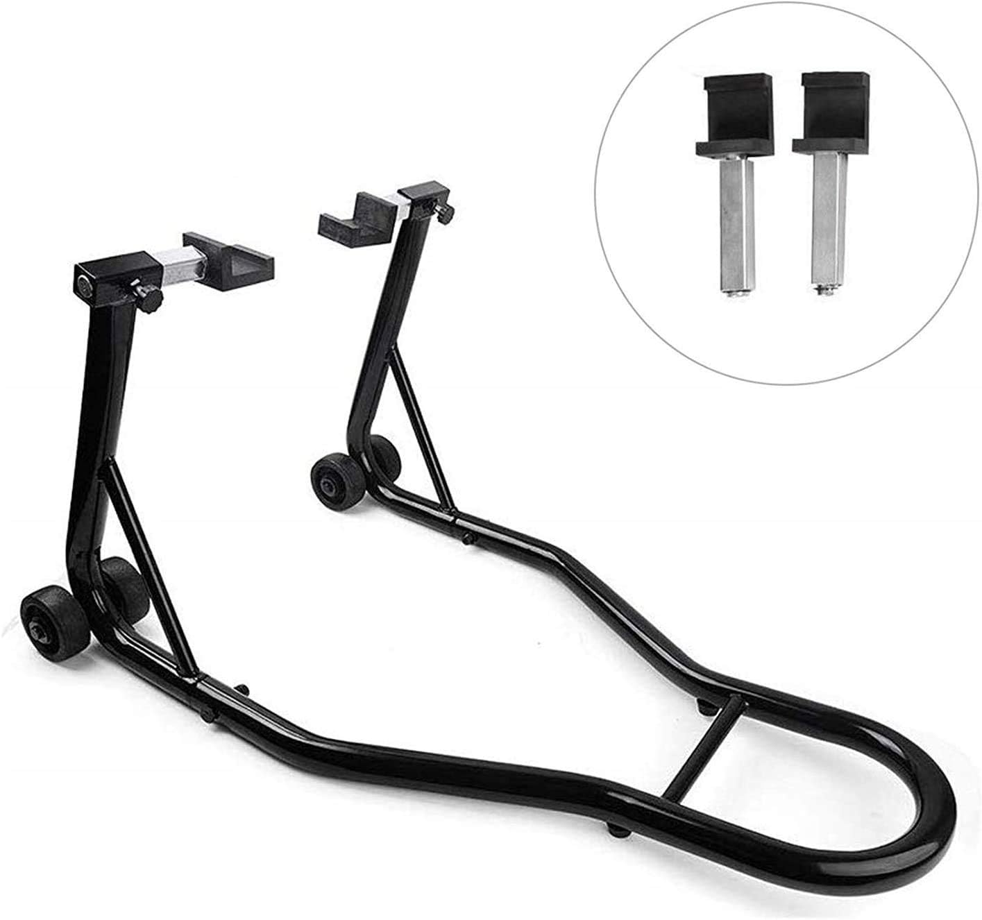 SUNCOO Sport Bike Motorcycle Wheel Stands Fork Universal Swingarm Spool Paddock Lift Combo Set for Motorbike Maintenance Fits Honda Yamaha Suzuki BMW (L（Rear）)