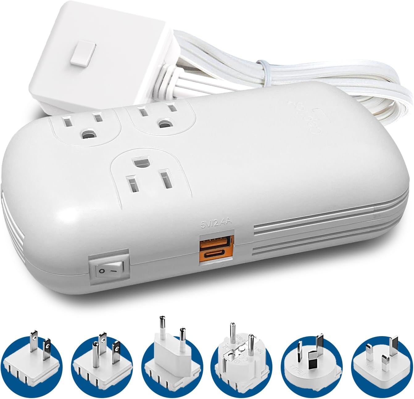 Ceptics 300W Travel Voltage Converter with multiple international plug adapters