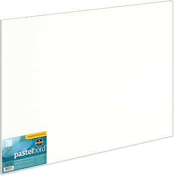 Ampersand Art Supply Museum Series Pastelbord | 18" x 24" | White | 1/8" Pastel & Dry Media Painting Panel | Holds More Layers Than Pastel Paper | Wet & Dry Applications