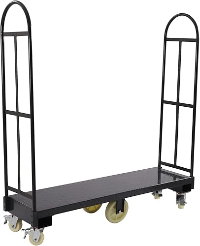 TFCFL U-Boat Plataforma de camión Dolly 64.6 pulgadas de largo x 15.7 pulgadas de alto Q235 de acero Q235 Plataforma resistente con ruedas Carrito