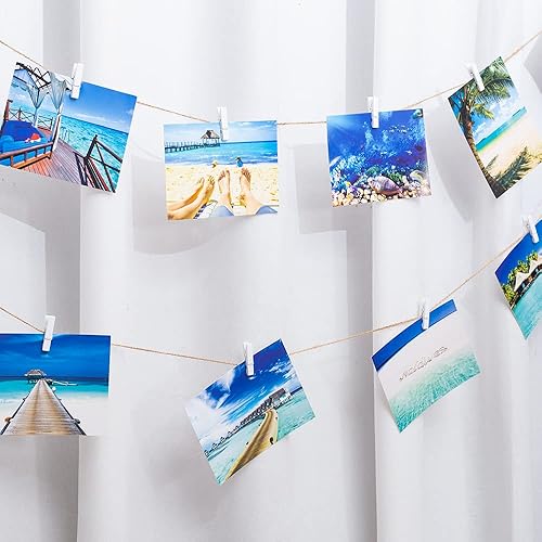 Miniatura 7 de Alfileres de ropa, 130 piezas de alfileres de madera para ropa, pinzas blancas de 1.4 pulgadas, mini alfileres de ropa para fotos, baby shower,