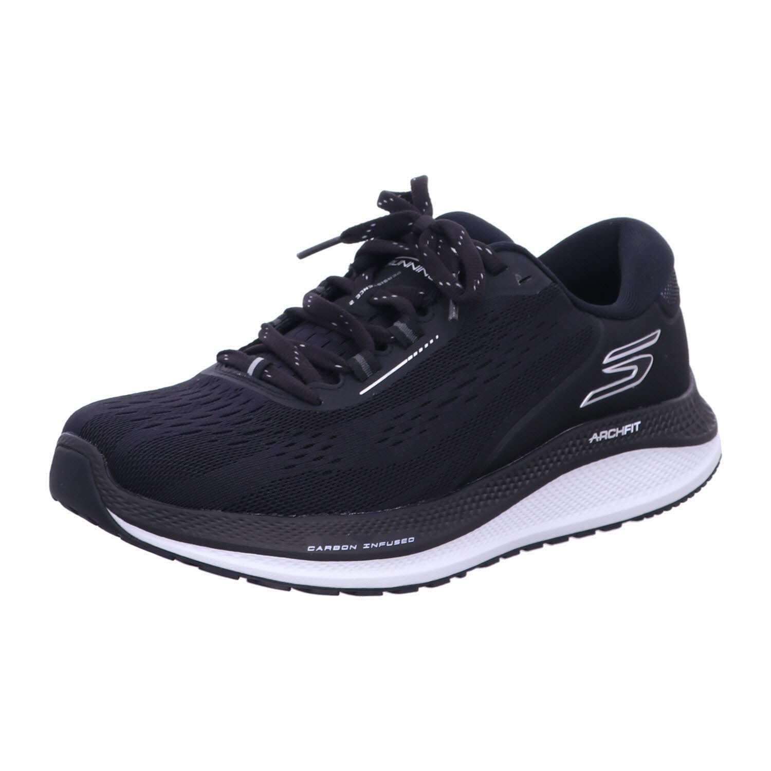 Skechers Men's Go Run Persistence 2 Sneaker, Black Mesh/White Trim, 10.5 UK