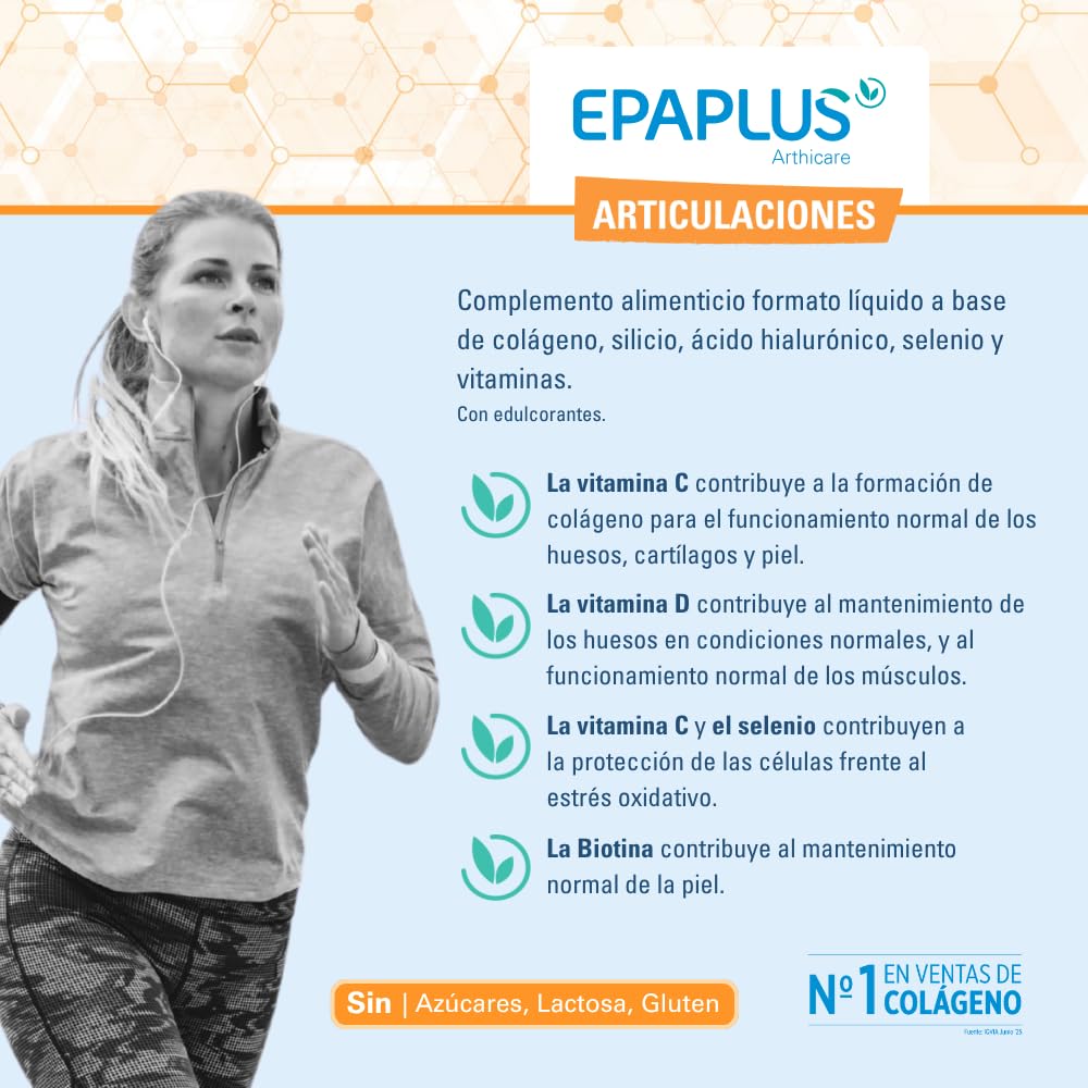 EPAPLUS Articulaciones Pack 2 Unidades Colágeno Líquido Sabor Limón 500 ml – Ayuda a la Movilidad y Salud Articular – Con Vitamina C – Tratamiento 40 Días