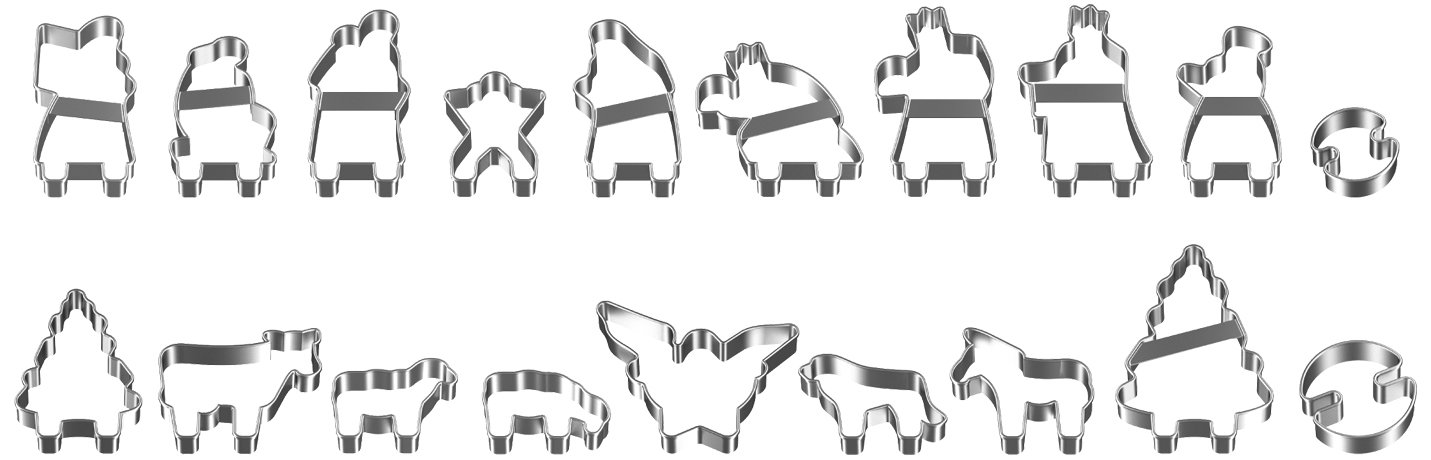 Tescoma Gingerbread Christmas Nativity Scene, Set of Cookie Cutters Delicia, Assorted, 36.2 x 4.7 x 35.5 cm