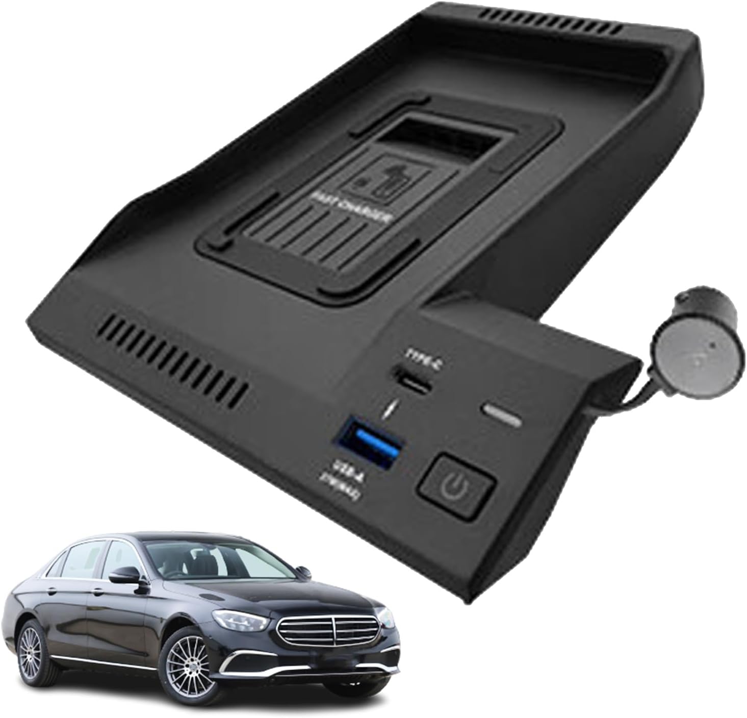 New Wireless Car Charger for Mercedes Benz E-Class/Coupe (2016-2023),15W Fast Wireless Phone Charging Pad, Center Console Wireless Charger Works with QI-Enabled Phones(Size:Activity)