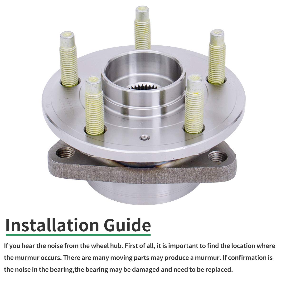 HICKS 513315 Front Wheel Bearing Hub Assembly for 2011-2015 Chevy Cruze (15" Wheels Only)