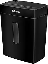Fellowes Paper Shredder for Home Use - 8 Sheet Cross Cut Paper Shredder for Home and Personal Use - Home Shredder with 15 Litre Bin - Powershred FS-8C - Security Level P4 - Black - Exclusive to Amazon
