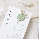 UNIQOOO Wax Seal Stickers 3D Flower Wedding Invitation Envelopes Seal Stickers Self Adhesive Sage Green Perfect for Invitations Christmas Gift Wrapping Pack of 50 gallery image