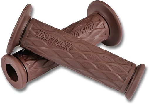 DAYTONA Universal 7/8" Motorcycle Handlebar Grips for Premium Comfort Rides Nami Brown