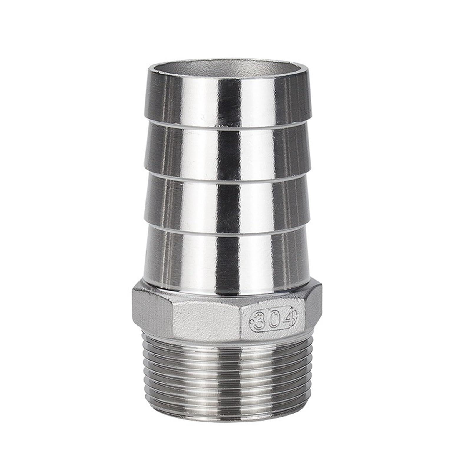 Raccords de tuyaux, adaptateurs cannelés filetés, Raccord de tuyau d'eau en acier inoxydable 304, hexagonal, diamètre variable, raccord en cuir, fil externe, joint de tuyau, insert en cuir, bambou, 1