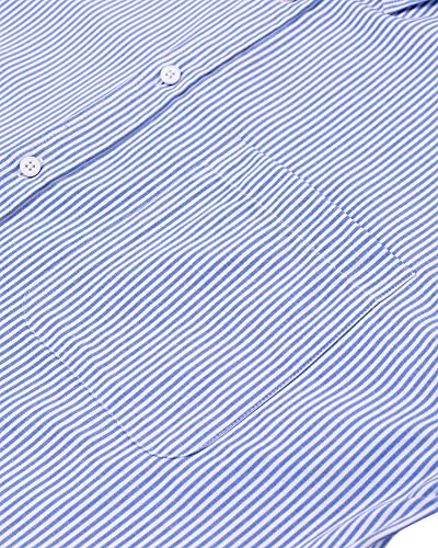 Image of Alimens & Gentle Mens Solid Oxford Shirt Long Sleeve Dress Shirt Work Casual Button Down Shirts with Pocket