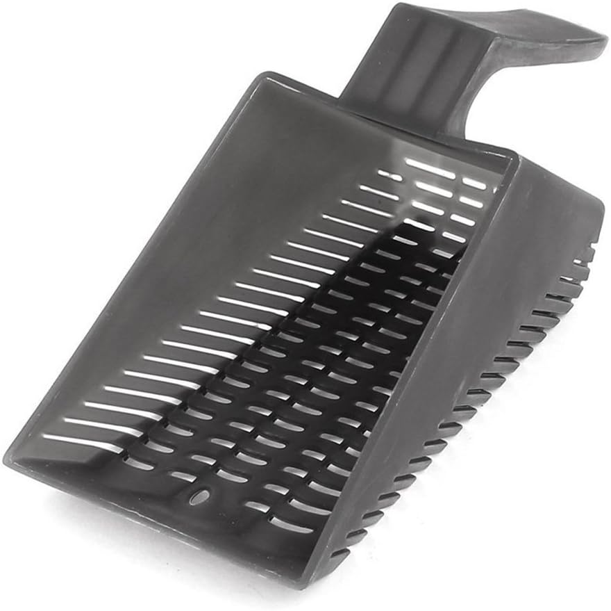 XMHF Aquarium Fish Tank Garden Sand Scraper Cleaning Pan Scoop Shovel Gray