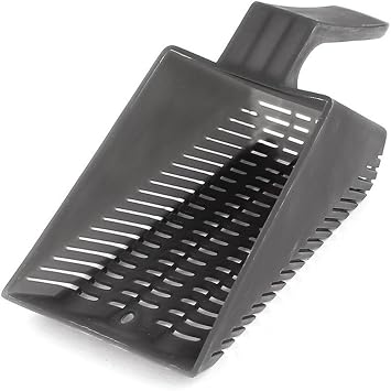 XMHF Aquarium Fish Tank Garden Sand Scraper Cleaning Pan Scoop Shovel Gray