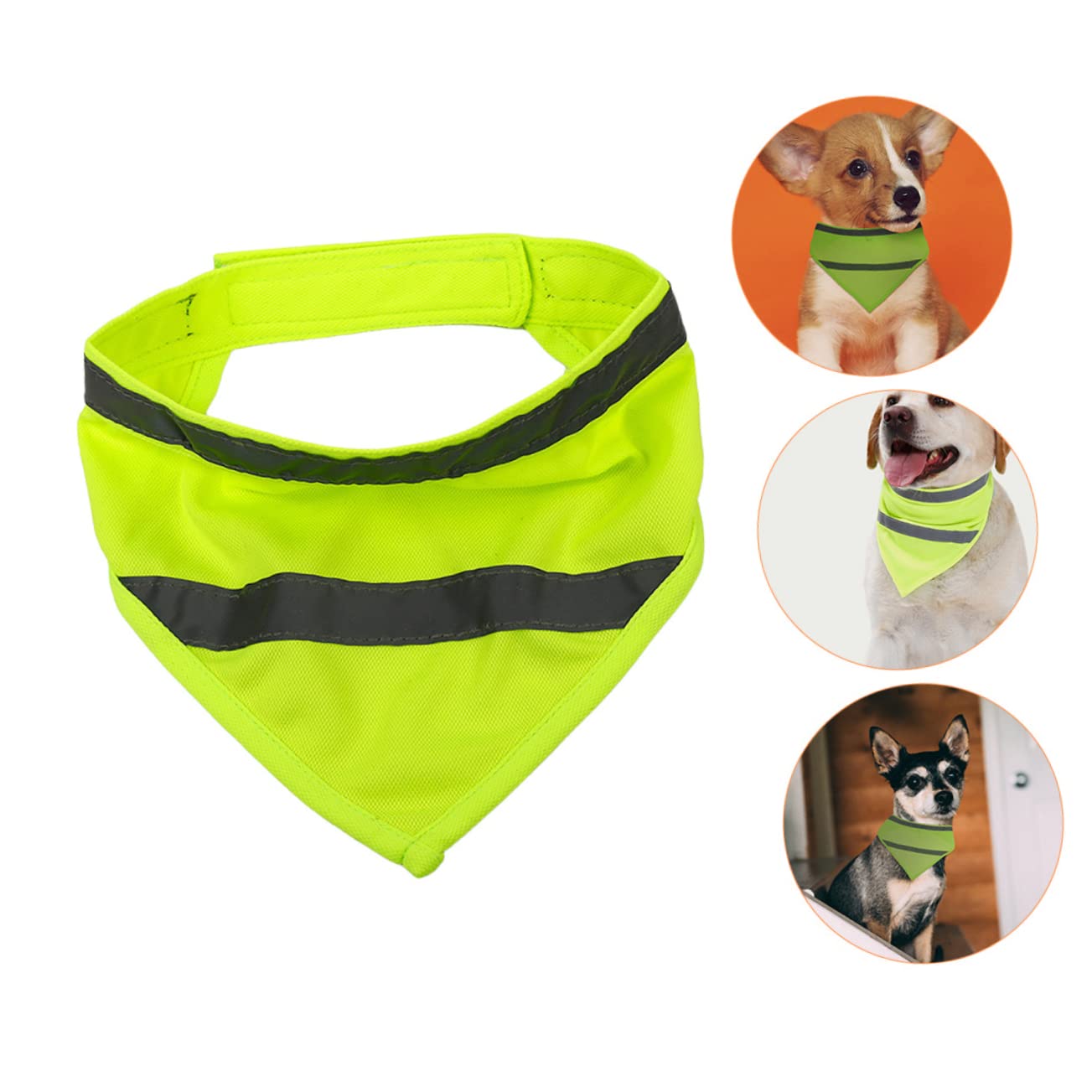 Bandana Réfléchissant Pour Chien - Fluorescent, Sécurité Nuit - Taille Unique, Polyester - Promenade Nocturne