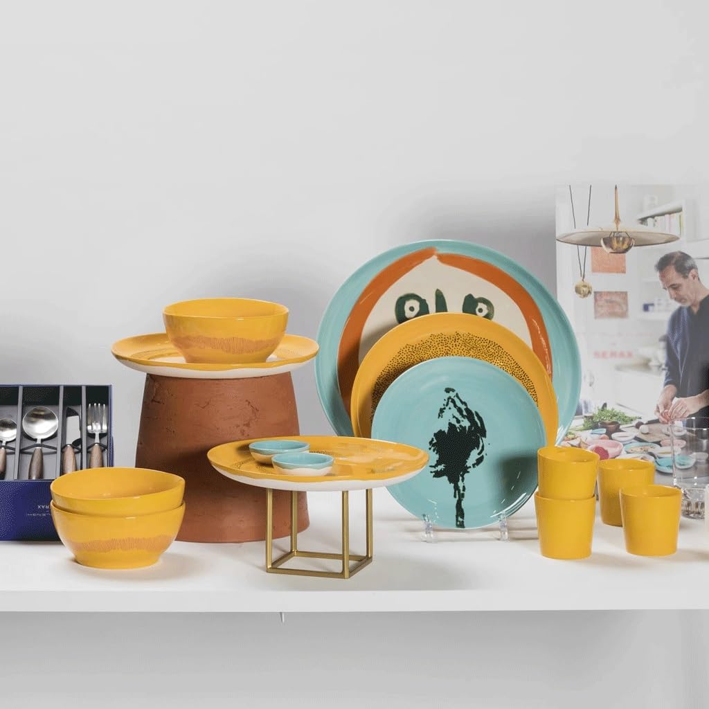 Salaterka miska na sałatkę owocową ceramiczna żółta miska ramen miska na zupę miski do kuchni