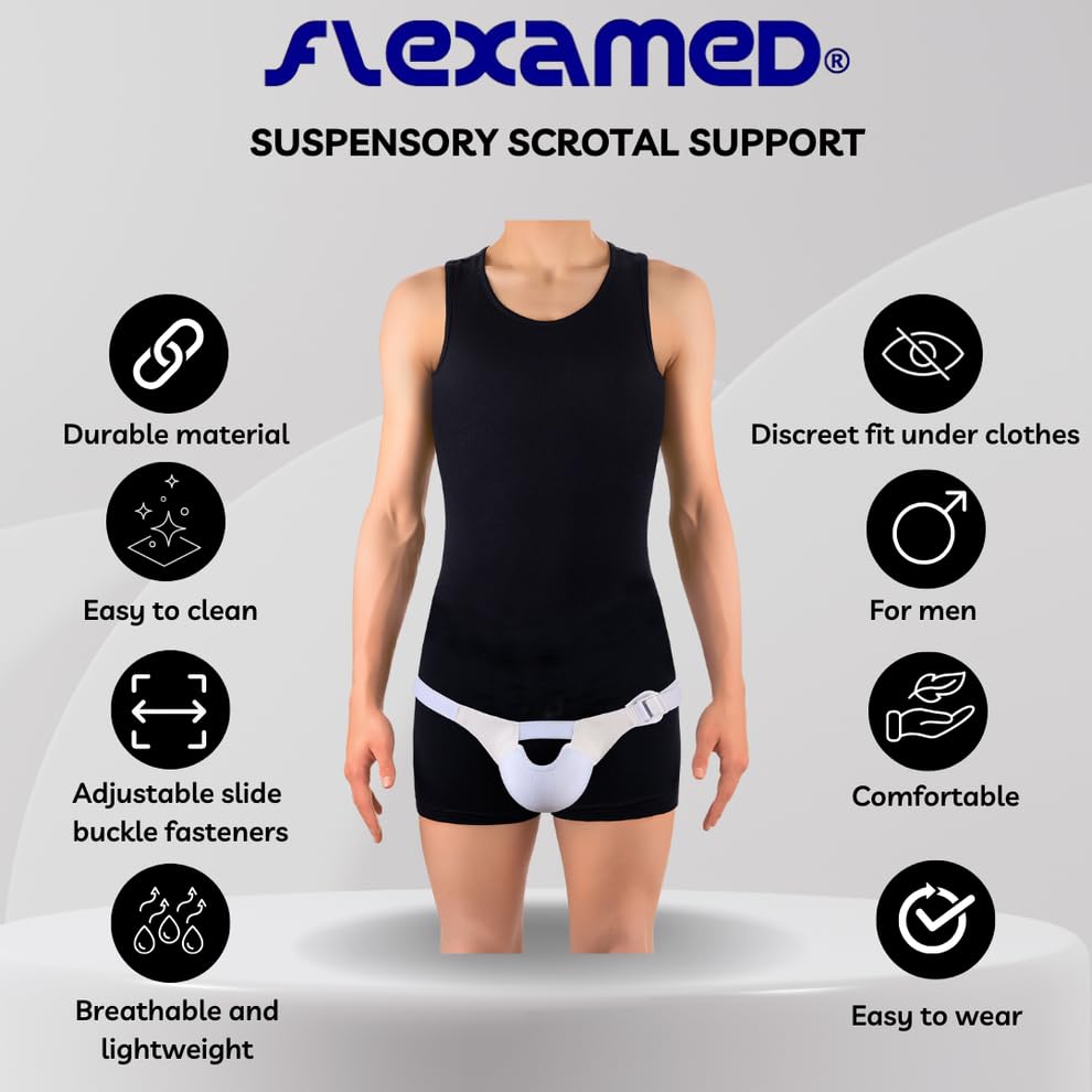 FlexaMed Suspensory Scrotal Support with Leg Straps - XXX-Large - Image 4