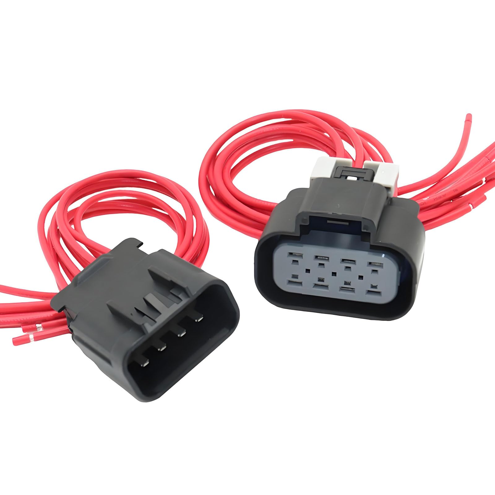 Headlights Left and Right Connector Wire Plug Pigtail Wiring Harness Compatible with Chevy Silverado 1500 2500 3500 HD Classic 2007-2015, Replace for 22853027, 22853028