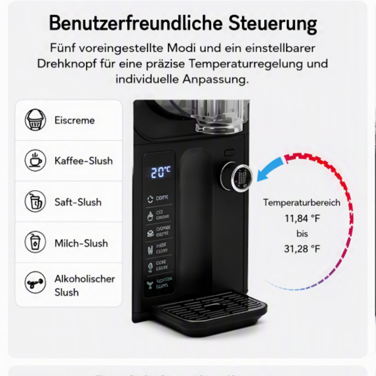 Slush Machine à glace 2 l 7 machines à glace préréglées