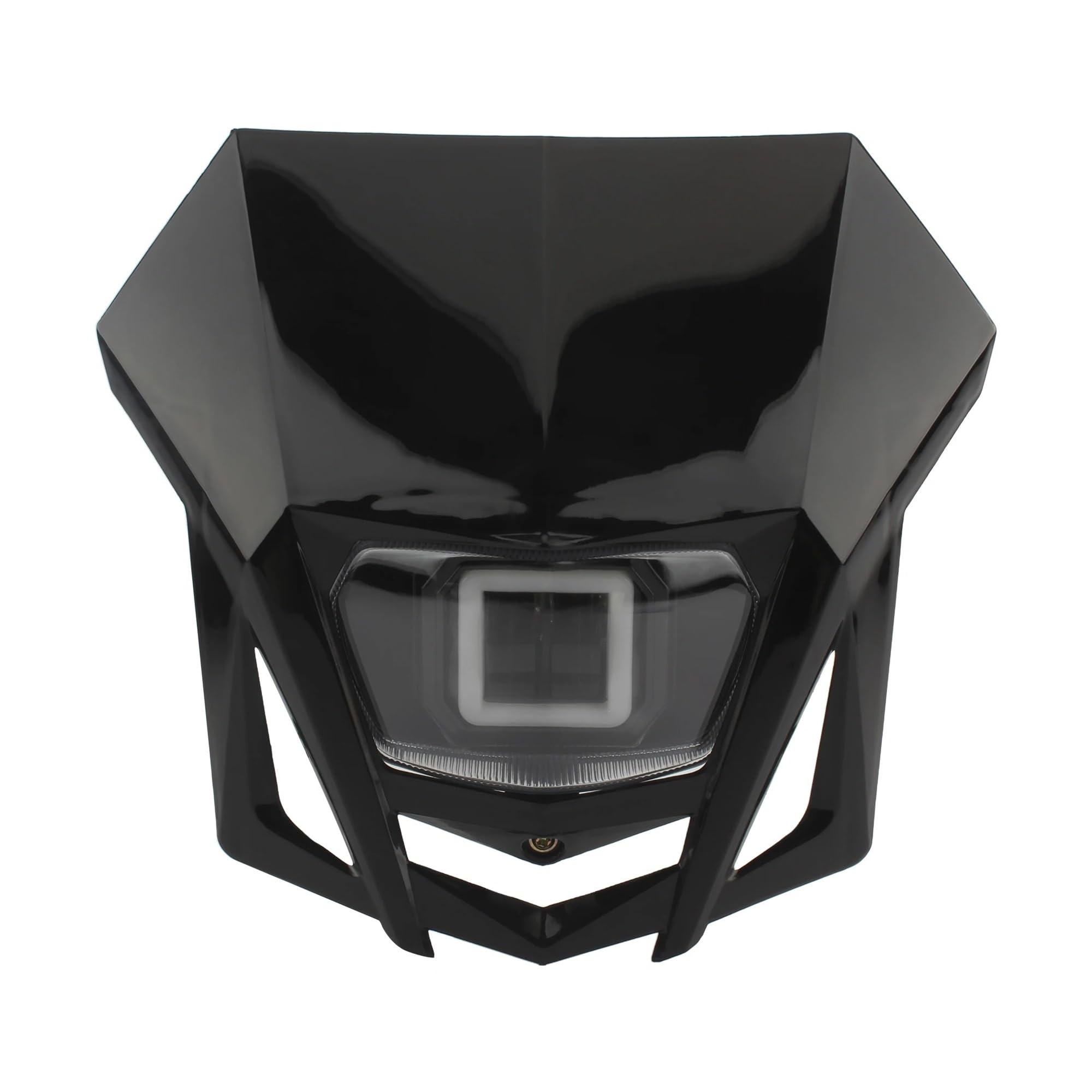 Faro Moto Fanale Anteriore Piastra Faro Per Moto A LED 12V Per SUZUKI Per DRZ Per RMZ Per RM 85 125 250 Dirt Bike Per Accessori Per Motocross Per Enduro Carenatura Faro(Nero)