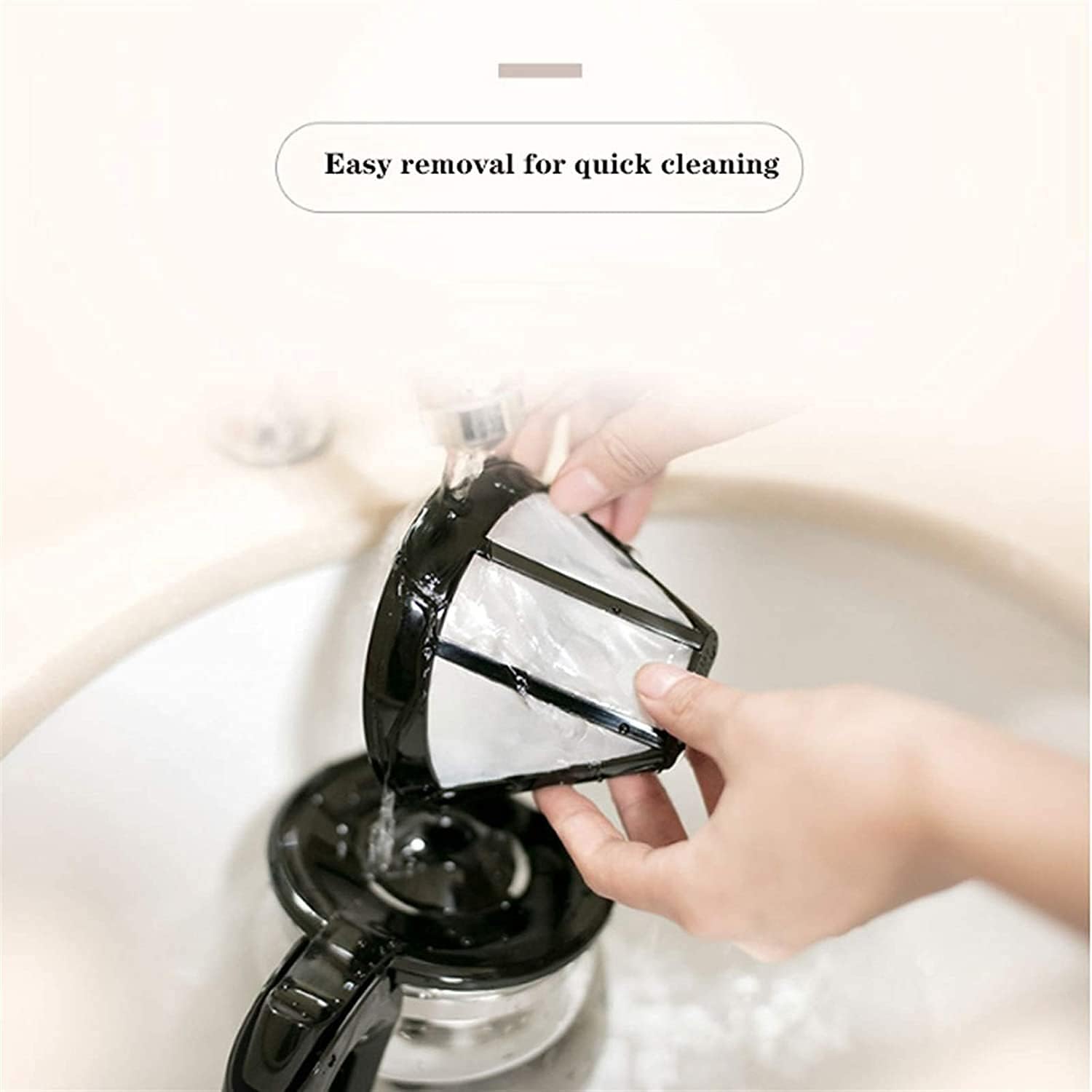 SCHYWL Coffee Maker Coffee Machine Household Drip Coffee Machine Fully Automatic Small Latte And Cappuccino Maker 600ml Easy To Operate Coffee Machine(White) 4 61vArnY6GTS. AC SL1500