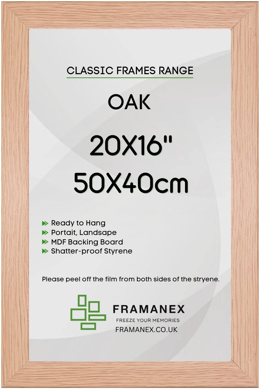 Framanex Oak Modern Colour 20X16 Picture Photo Poster Frames | 16X20 Inch Rectangle Picture Frame | Wood Finish Photo Frame