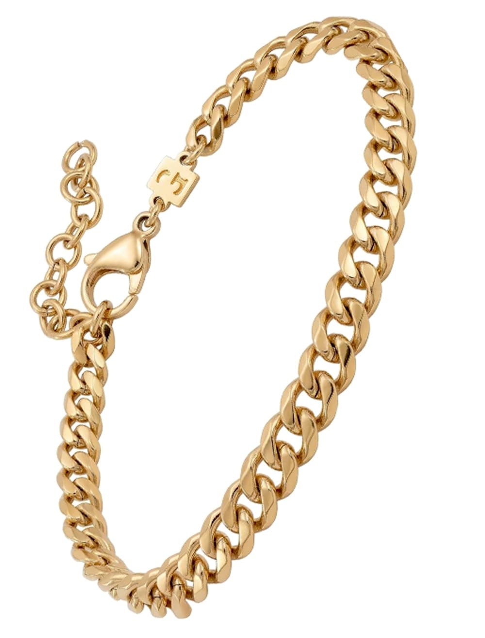 Galis Mens Bracelet - Cuban Link or Box Chain Layered Chain For Men - Premium Stainless Steel, Gift for him, Gold, Silver, Black Bracelet For Men 7-8"