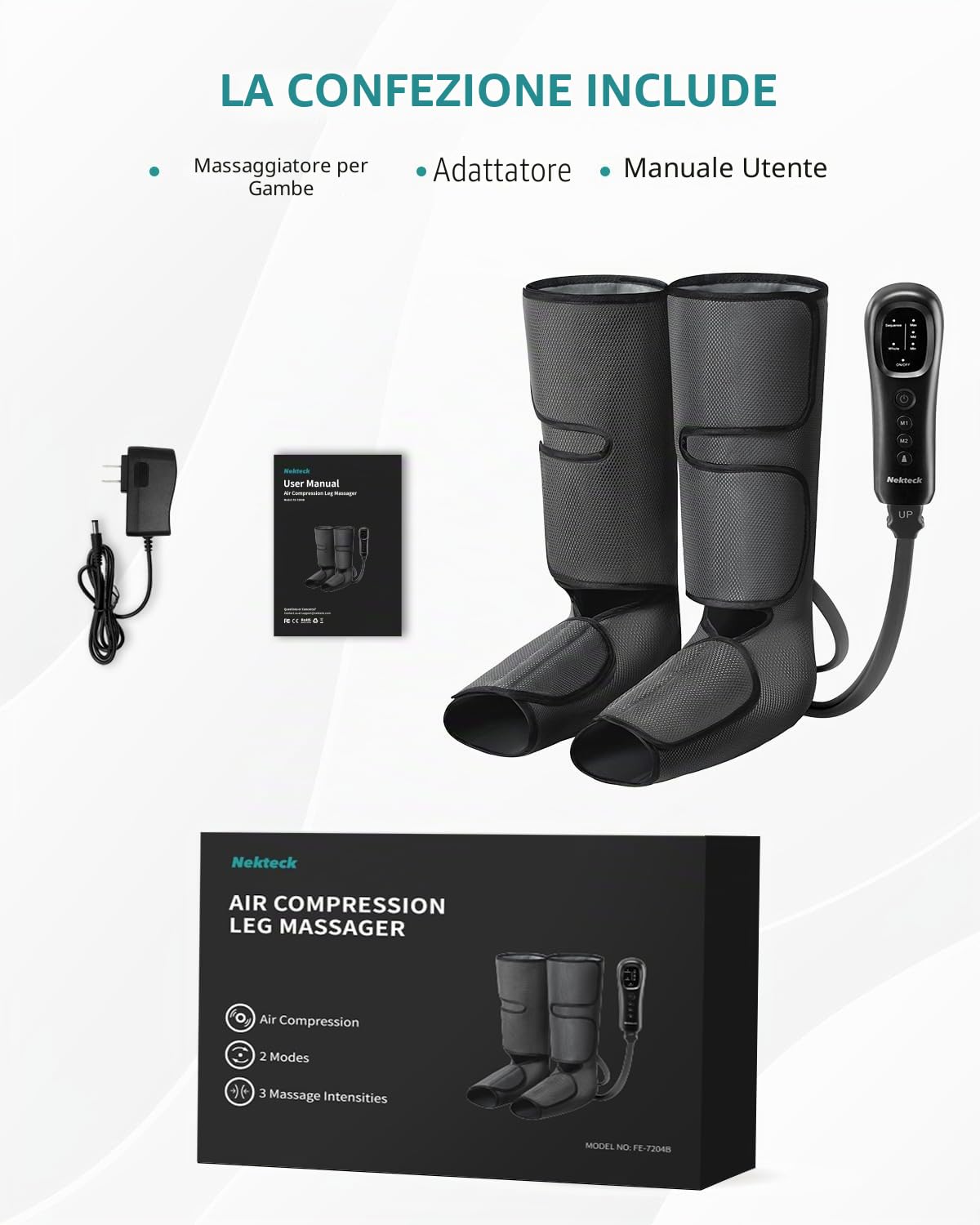 Nekteck Massaggiatore (Grigio Scuro)