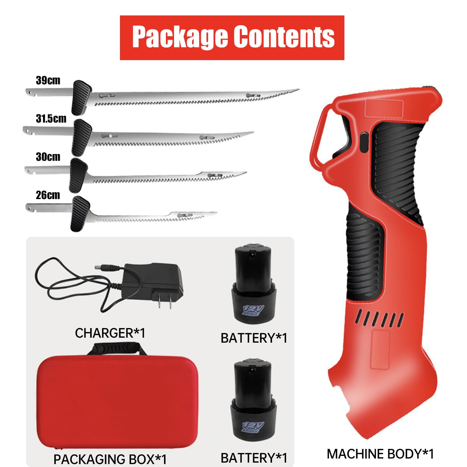 Cuchillo de Filete de Pescado eléctrico inalámbrico, Cuchillo de Filete eléctrico inalámbrico para Pescado/Pesca al Aire Libre, con 4 Cuchillas alternativas antiadherentes recubiertas de Acero