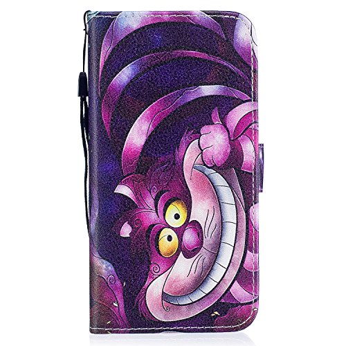 ocketcase BQ Aquaris X5 Plus Funda, Flip Libro de PU Cuero Leather Protectora Case Cover con Cierre Magnético Función de Soporte Billetera Tapa Carcasa para BQ Aquaris X5 Plus - Gato Sonriente