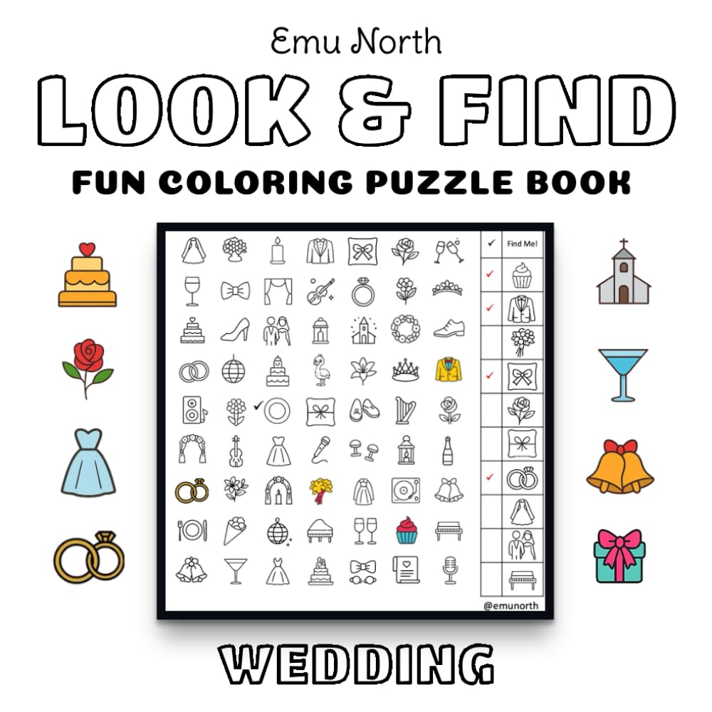 Look and Find: Wedding - Fun Coloring Puzzle Book [USA] (Look and Find Books)