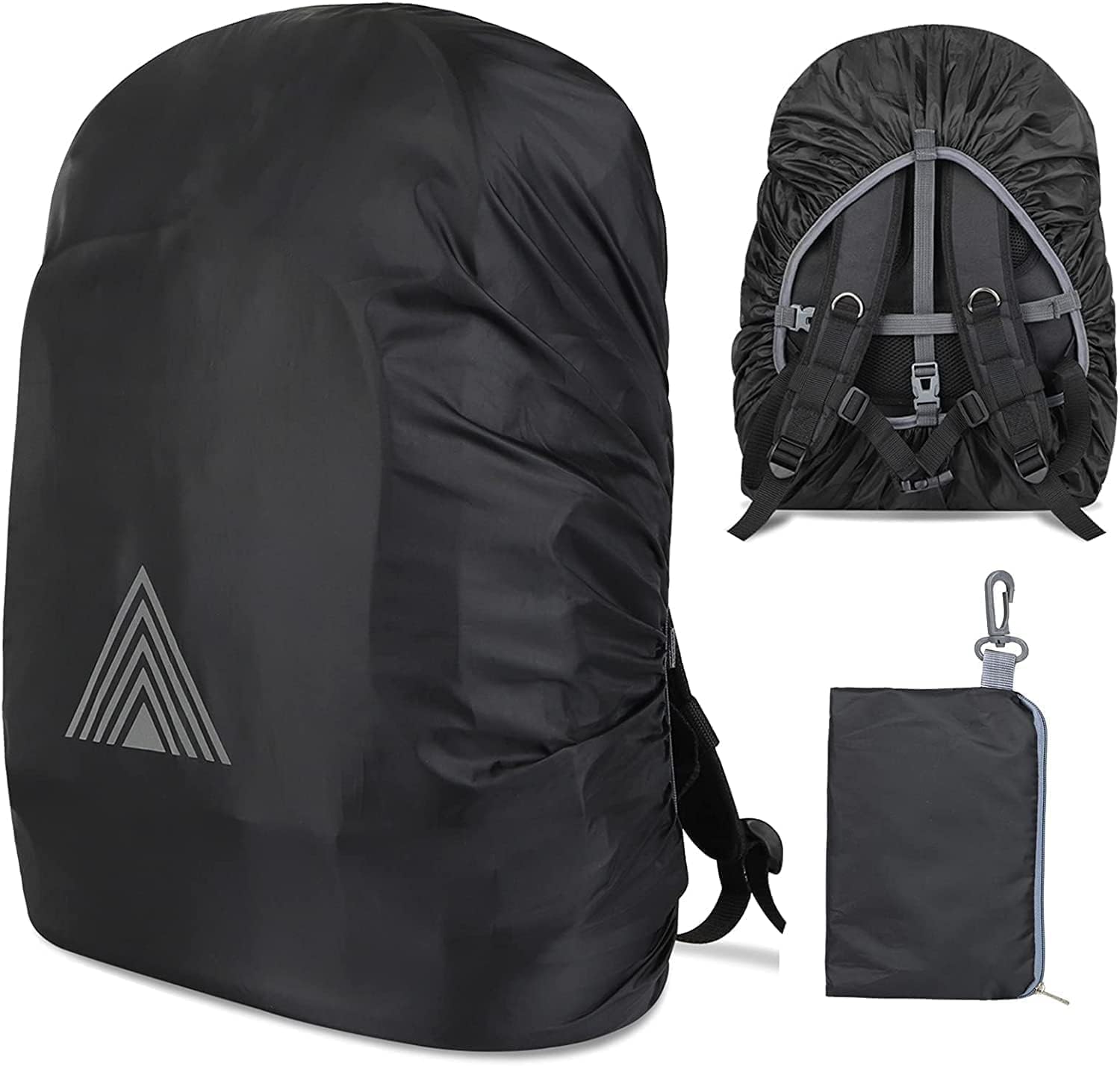 Waterproof Backpack Rain Cover(15-75L),Dustproof Rain Cover for Backpack,Adjustable Rucksack Rain Cover,Backpack Rainproof Protector ,Outdoor Anti-tear Backpack Raincover for Camping,Hiking,Cycling(M)