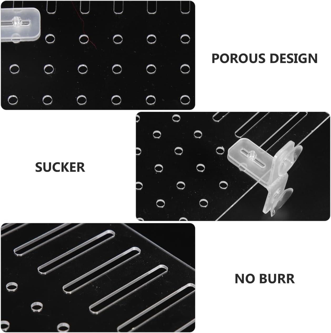 Aquarium Divider Acrylic Isolation Board Transparent Fish Tank Separator for Breeding Installation with Suction Cup Fish Tank Accessory