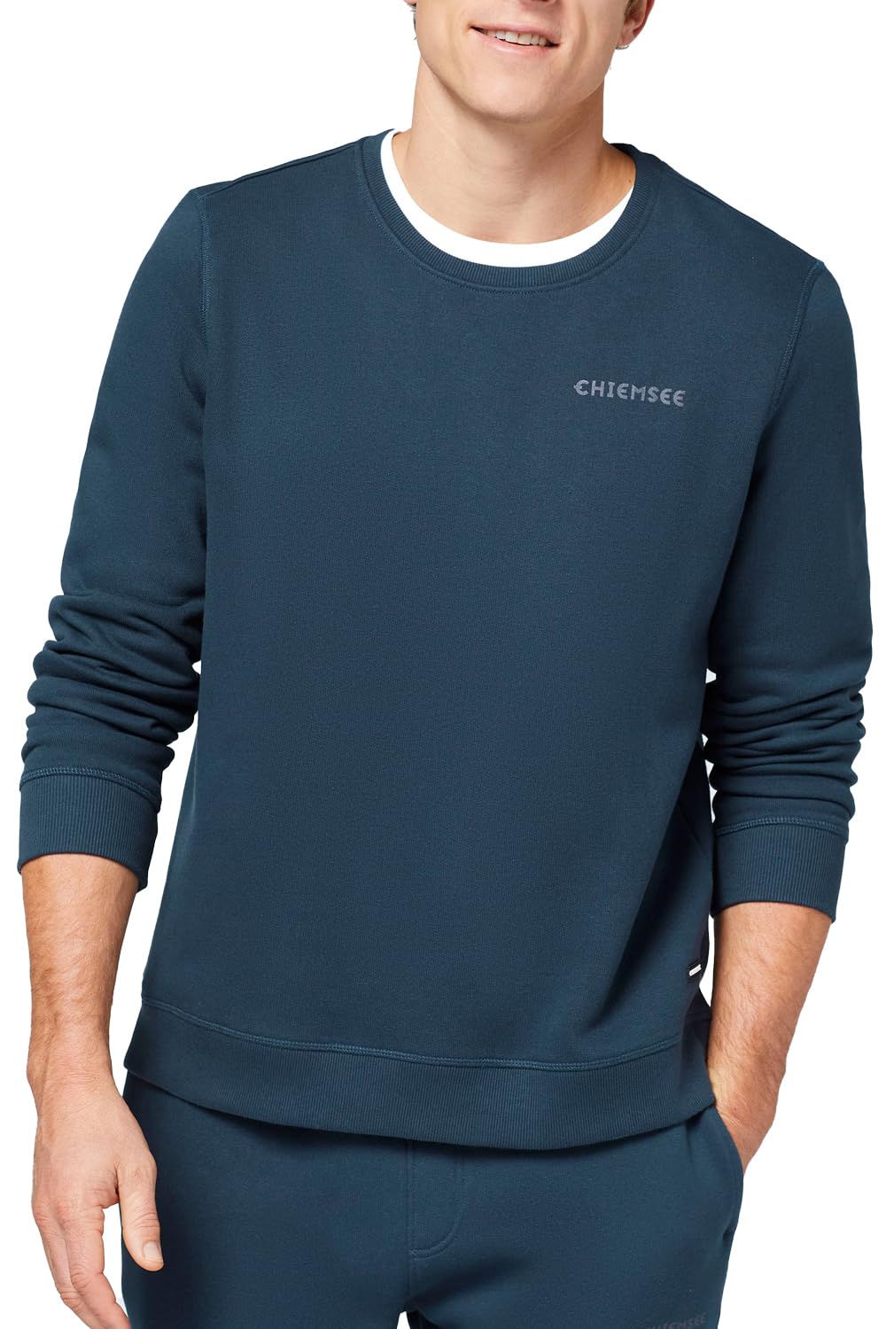 Chiemsee Sweatshirt Herren I Regular Fit Herren Pullover Schriftzug & kleinem Silikon-Label I Sportliches Herren Sweatshirt aus Bio-Baumwolle für Freizeit und Sport I 3 Farben, Gr. S-4XL