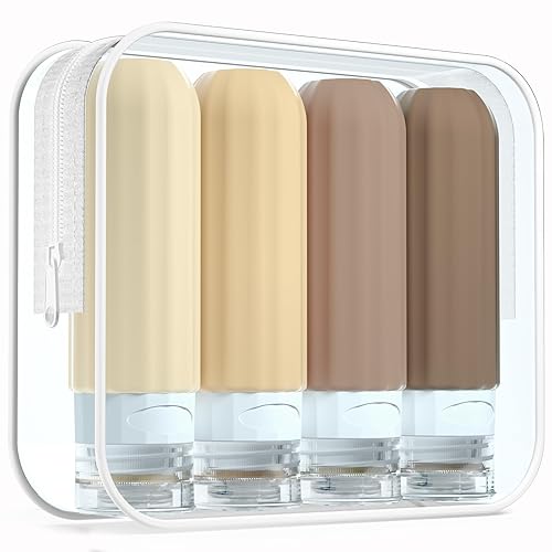 Miniatura 1 de Botellas de viaje para artículos de tocador, aprobadas por la TSA, botellas de viaje de silicona, sin BPA, botellas de tamaño de viaje a prueba de