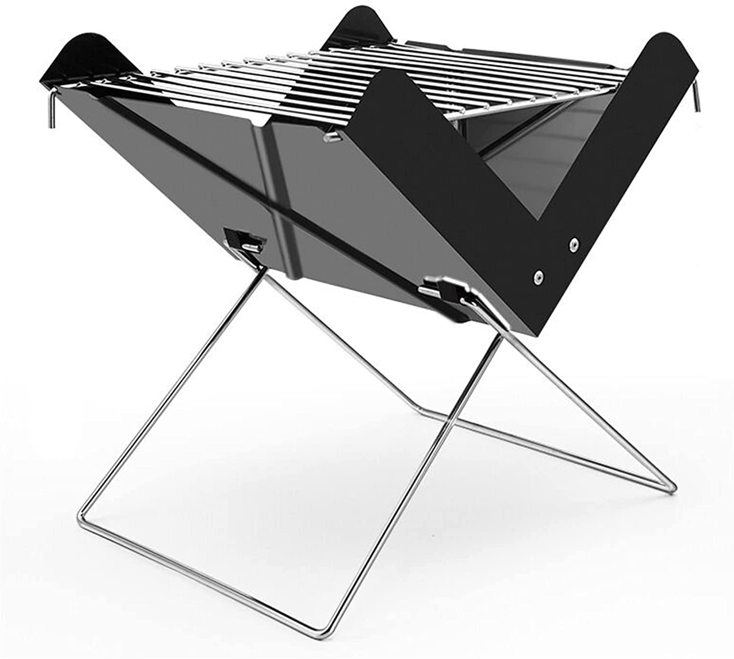 Grill Ogrodowy Grill Gazowy Przenośny Składany Mini Grill Ogrodowy Podwójny Grill Na Węgiel Drzewny