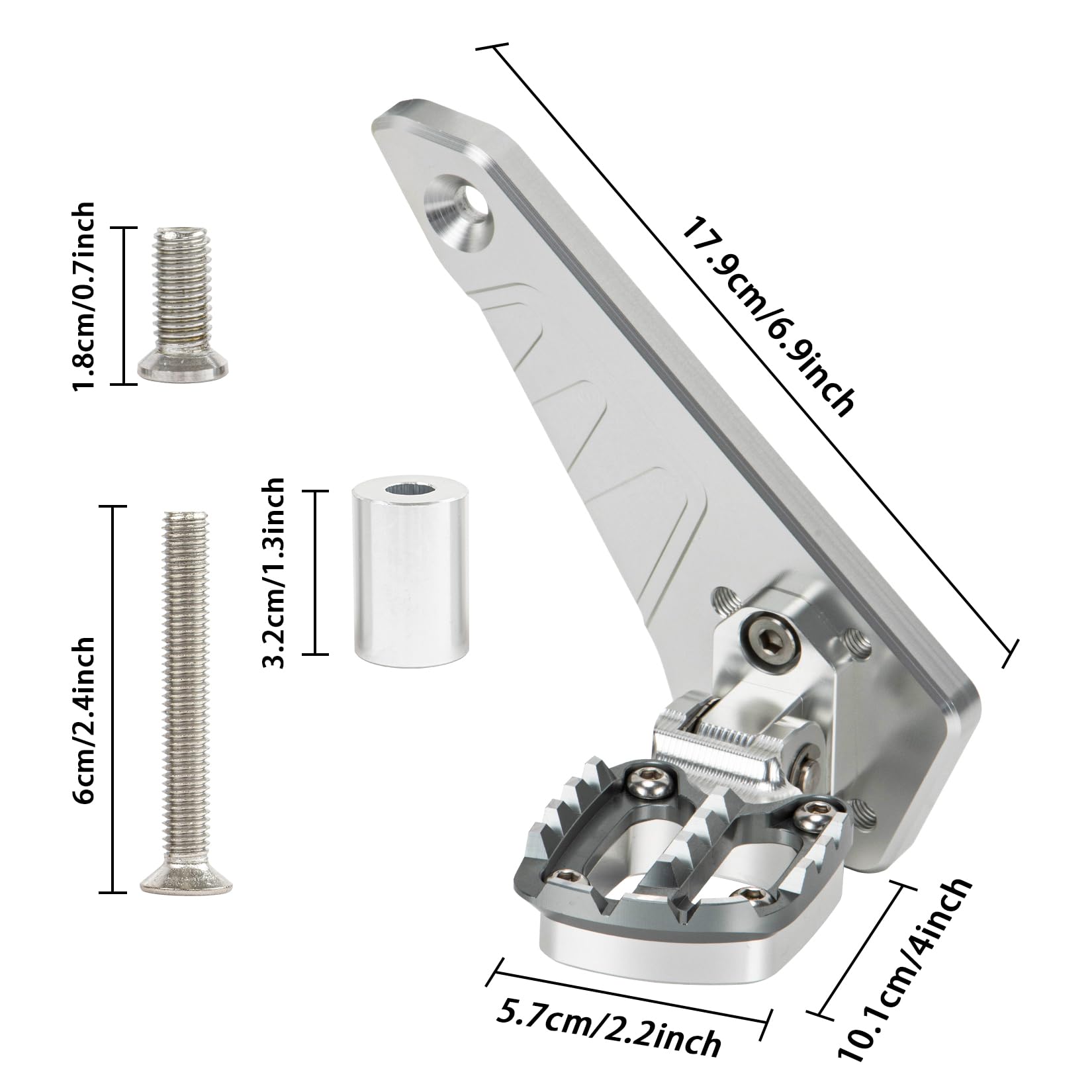 Fußrasten hinten klappbare Fußrasten für X-ADV 750 Forza 750 NC 750 2021 2022 2023 2024 2025,PSLER Fußpedal Beifahrer Hinten Sets Motorrad CNC Aluminium,Kann um 90 Grad gefaltet werden (Titan)