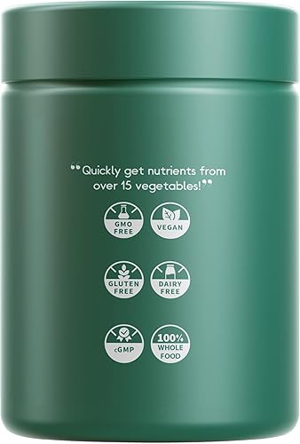 Miniatura 3 de Codeage Instantfood Easy Veggies, más de 15 polvos vegetales equivalentes todo en uno, mezcla vegana diaria, cápsulas de suplemento de vitaminas de