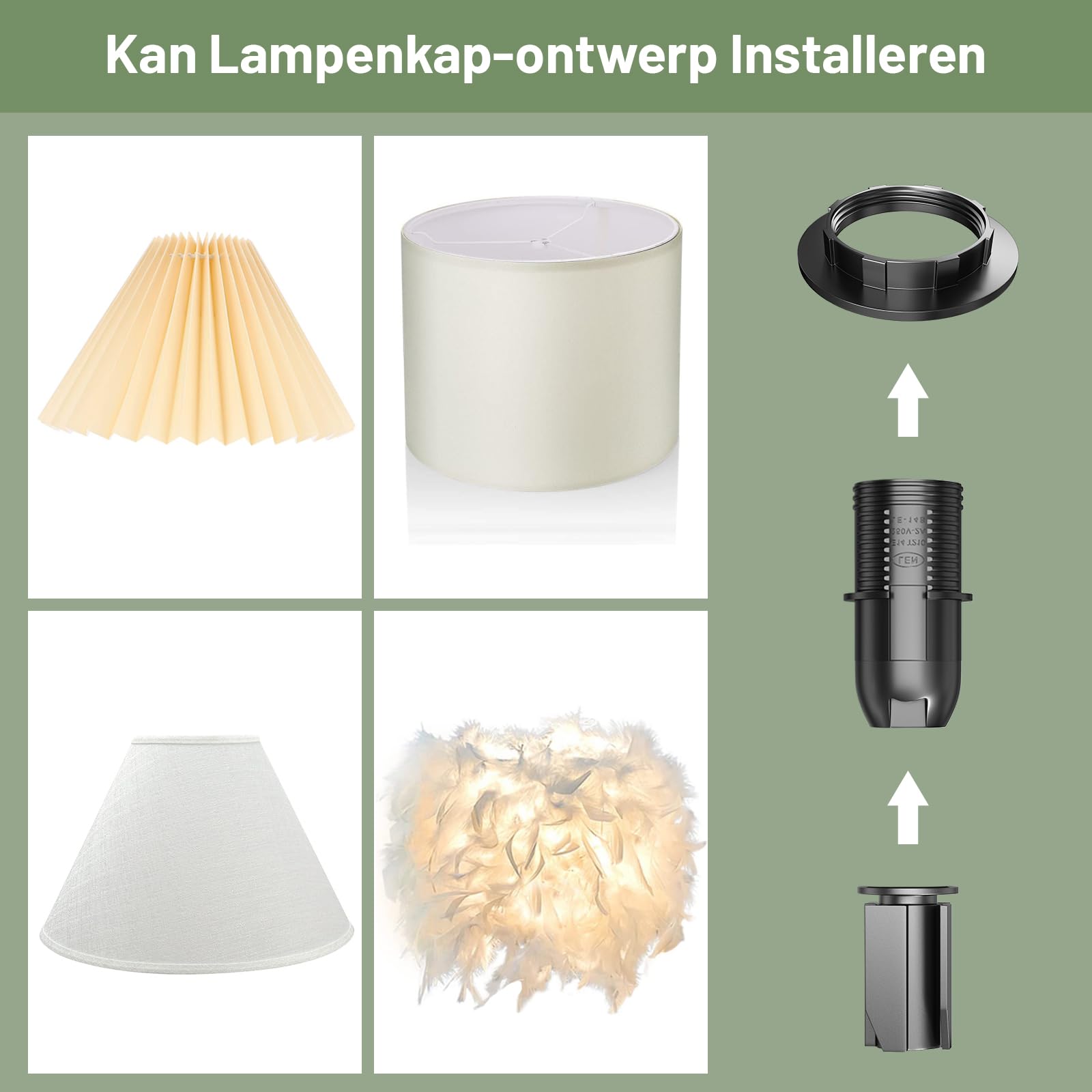 E27 fitting zwart voor fles met schakelaar en kabel 1,8 m, fles E27 adapter, lamphouder kit voor wijnfleslamp, voor tafellamp, doe-het-zelf, 2 stuks