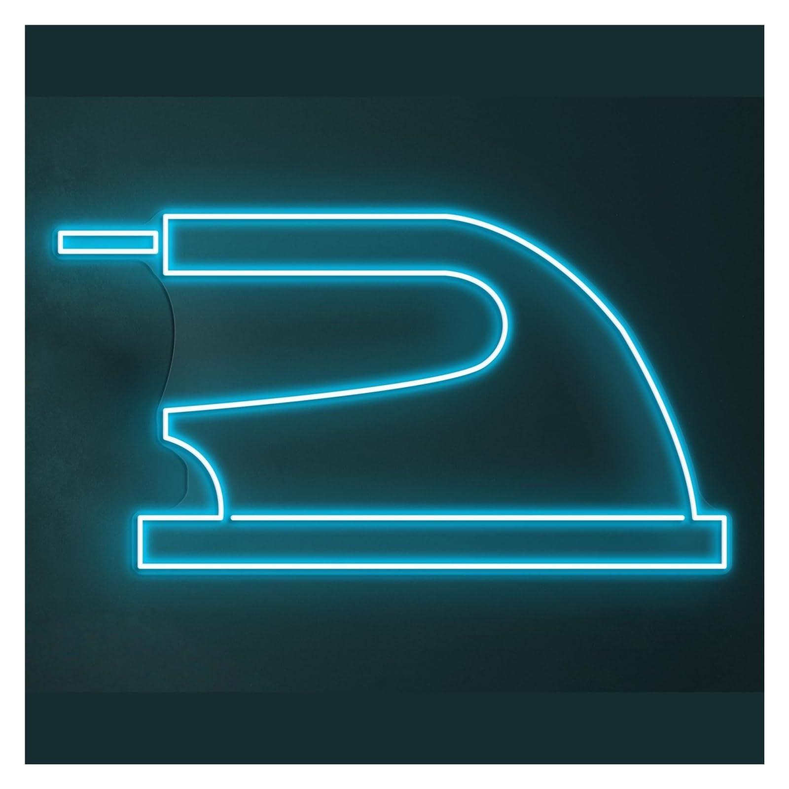 RONGCH Hanging Art Signs Iron Neon Sign LED Light Electric Press Wall Art Laundry Electronics Dry Clean Decor Storefront Window Display Business Entrance 48cm(Style B)