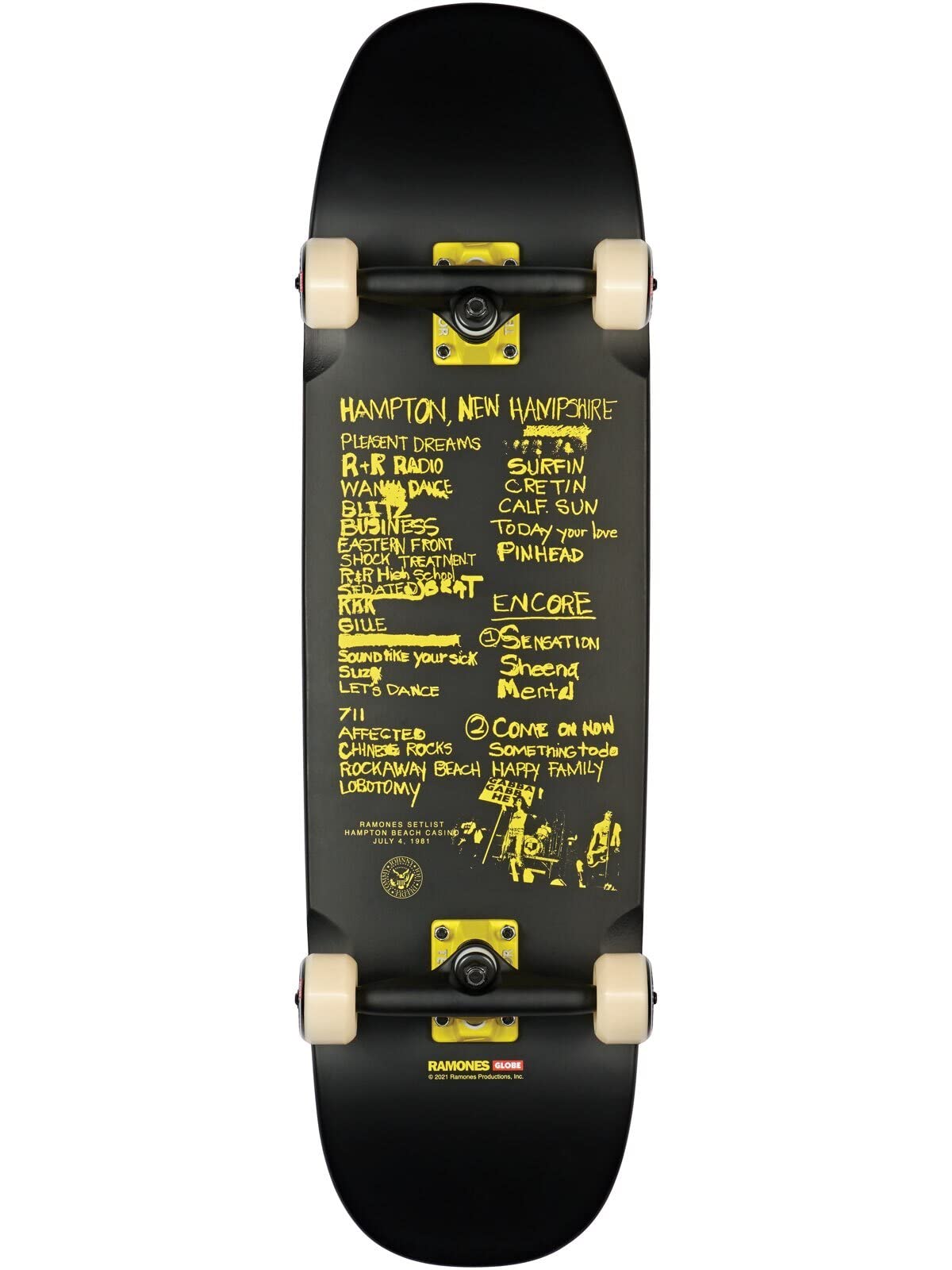 Globe Skateboard Hammer Ramones/Hey HO 8.625