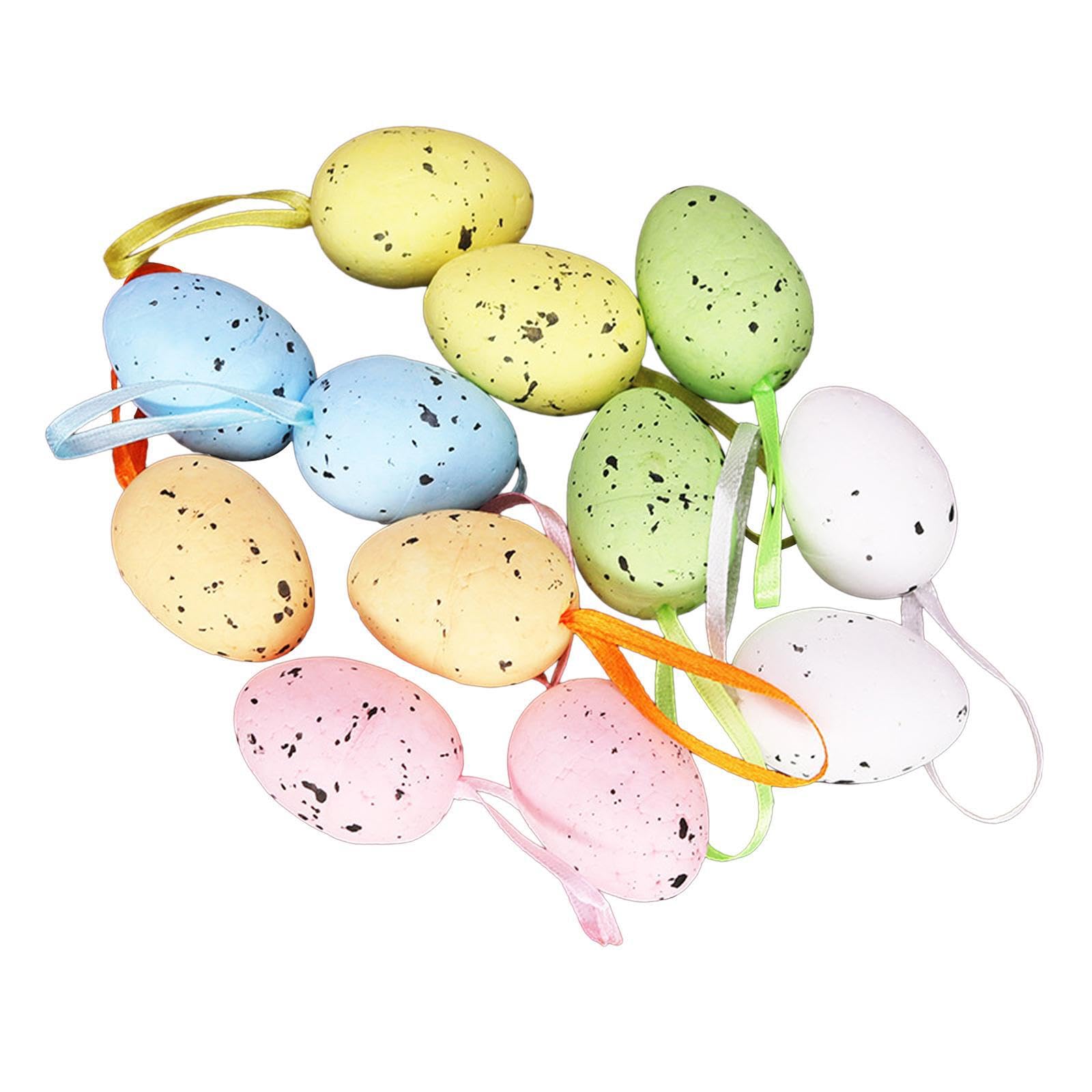 KIXZSAZ Colorful Speckled Eggs Easter Decorations Holiday Home Decor Materials Fun Kids Toys Happy Easter Creating Beautiful Scenery While Saving Space, Style A
