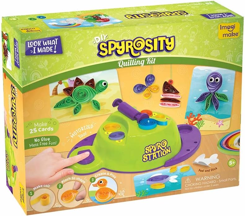 Quill On Spyrosity Explore Quilling Craft Kit | Arts and Crafts for Kids Ages 6-8 | Girls Toys Age 6-8 | Paper Crafts for Kids Ages 4-8 | Birthday Gifts for 5 Year Old Boys & Girls