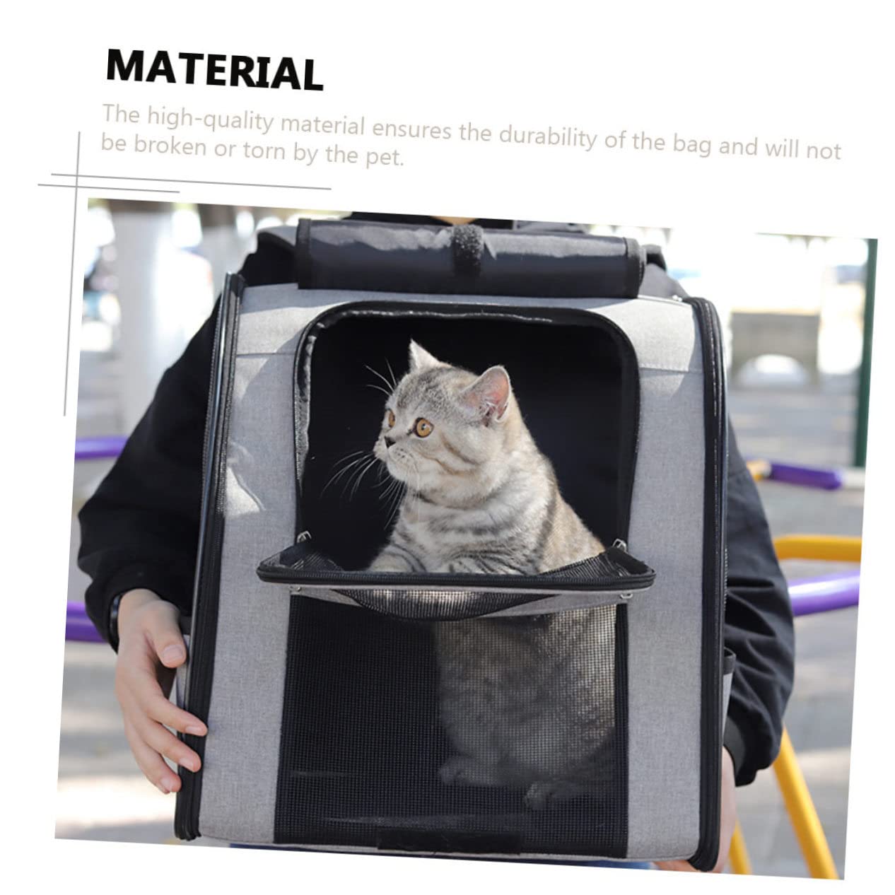 SUPVOX Zaino per Animali Domestici in Borsa Comoda per Gatti Trasportino Pratico Design in Rete Traspirante Adatto per Viaggi e Gite
